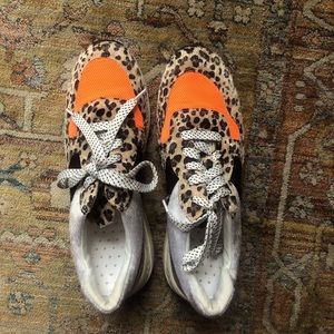 Cheetah print tennis shoes